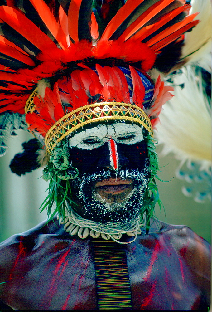 Man at Sing Sing tribal gathering  Mount Hagen, Papua New Guinea