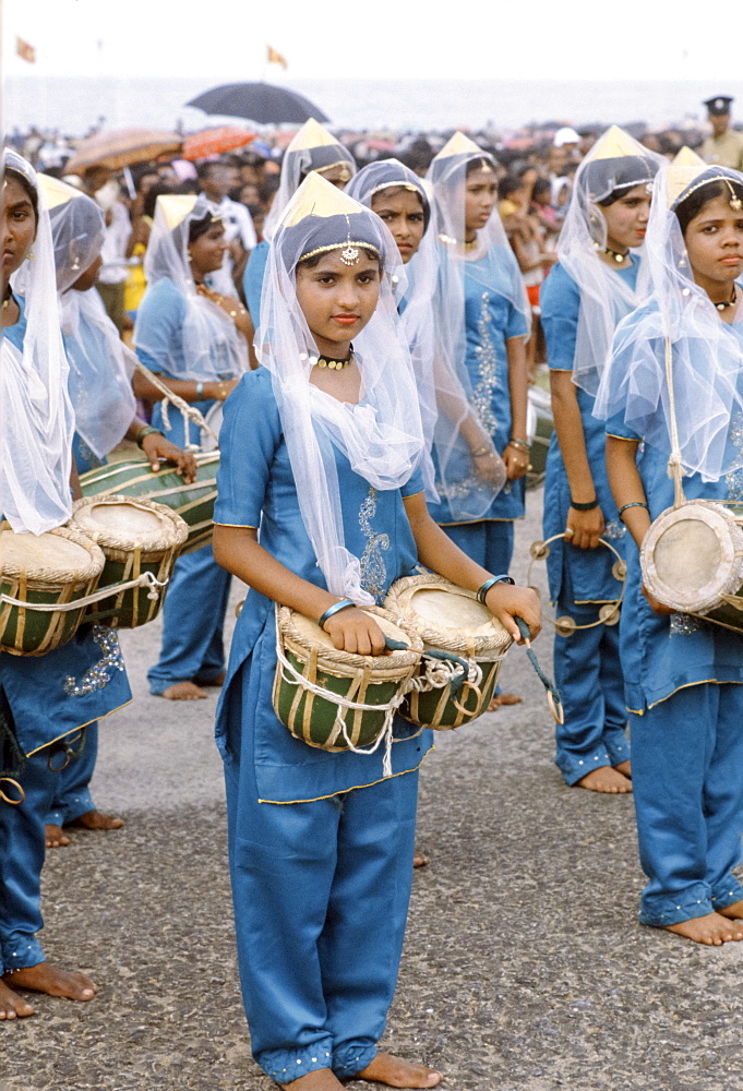 Traditional musicians at cultural display in Colombo, Sri Lanka