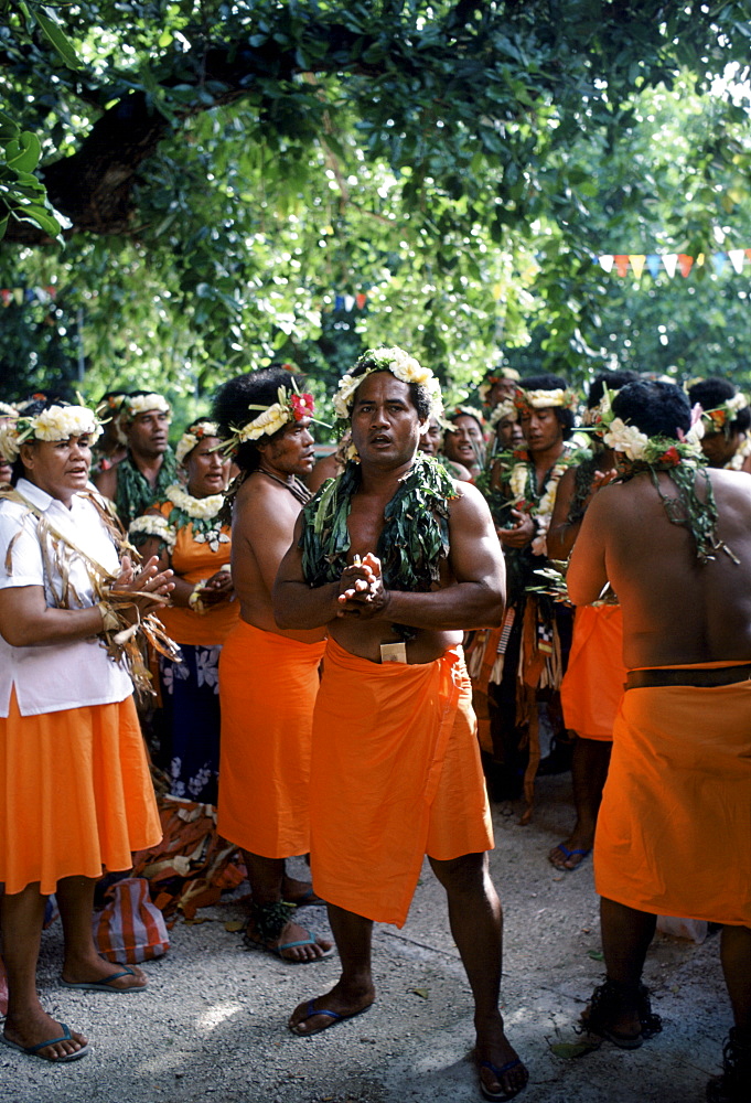 Local people at cultural event in Tuvalu, South Pacific