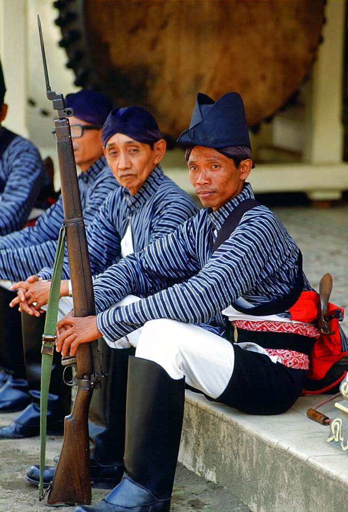 Guards at the Sultan's Palace at Yogyakarta, Indonesia