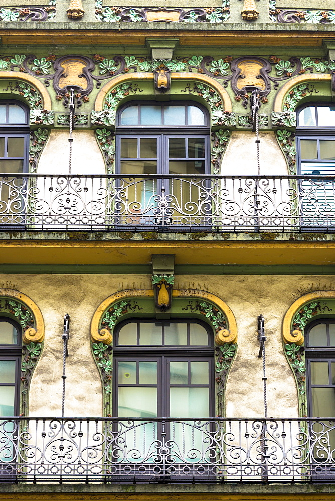 Traditional architecture in Gijon city, Asturias, Northern Spain, Europe