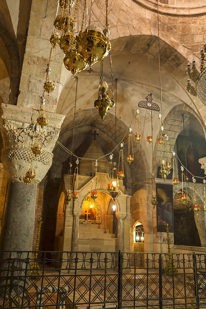 Chapel, Church of the Holy Sepulchre, Old City, Christian Quarter, Jerusalem, UNESCO World Heritage Site, Israel, Middle East