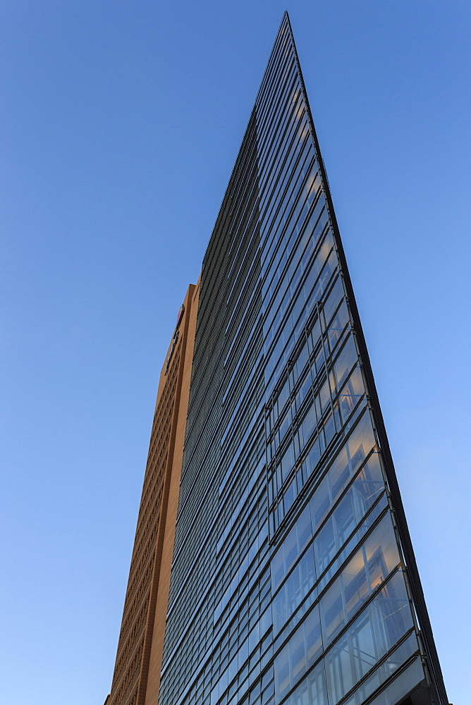 Modern high rise office building, early morning, Potsdamer Platz, Berlin, Germany, Europe