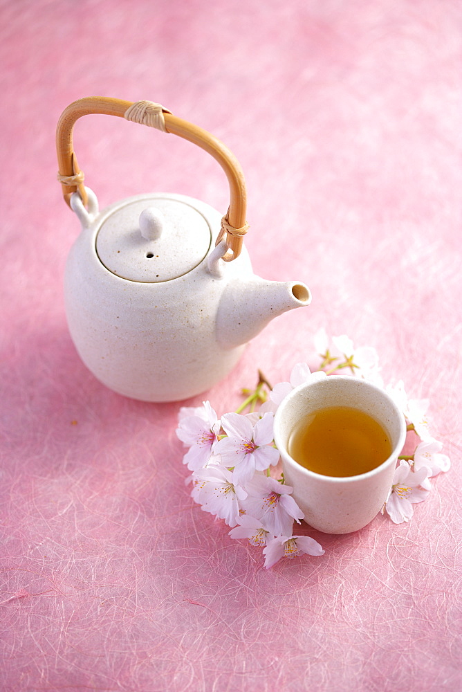 Japanese Green Tea With Cherry Blossom