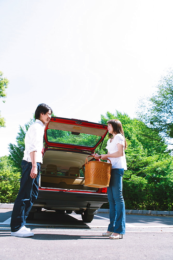 Couple Going for Picnic