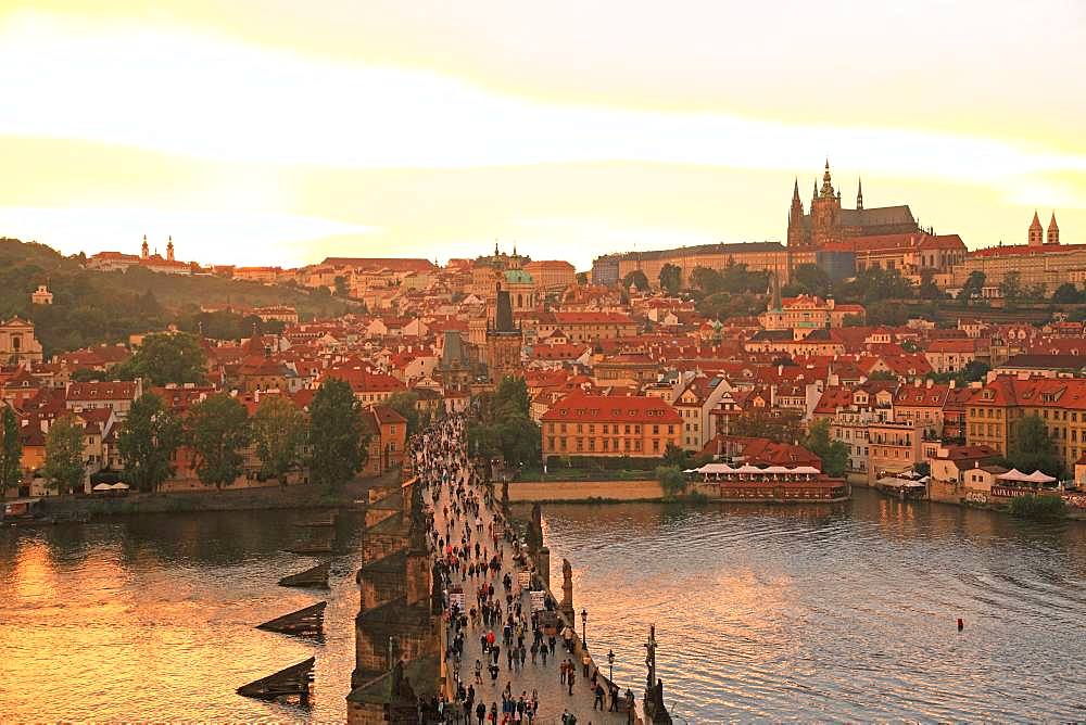 Czech Republic, Historic Centre of Prague, UNESCO World Heritage Site, Prague Castle and Charles Bridge