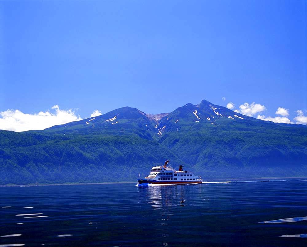 Sightseeing Ferry, Shiretoko Mountain Range, Hokkaido, Japan