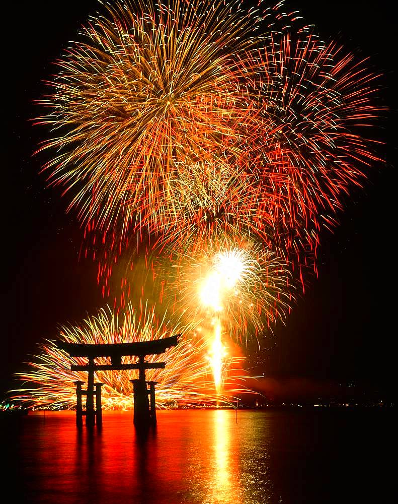 Fireworks at Ootorii, Hiroshima Prefecture, Japan