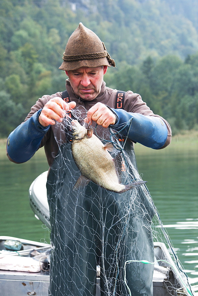 Alois Strobel of the Schretter fishery on Lake Kochel