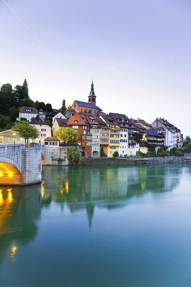 View of castle and Rhine river in Black Forest, Baden-Wurttemberg, Germany