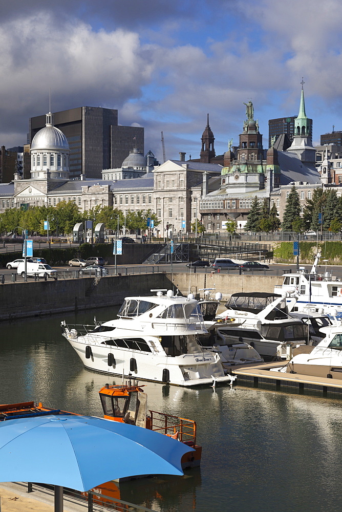 Downtown marina in Old Town, Montreal, Canada