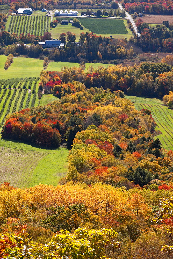 View of landscape with Canning fields around, Gospel Woode Road, Nova Scotia, Canada