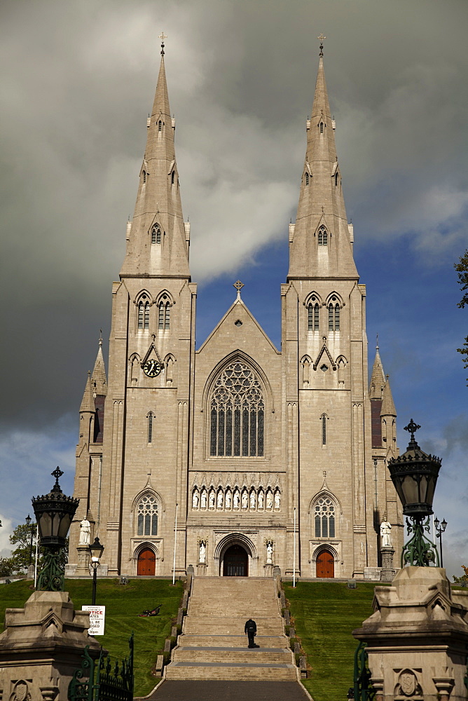 Facade of St. Patrick's Cathedral in Armagh, Ireland, UK