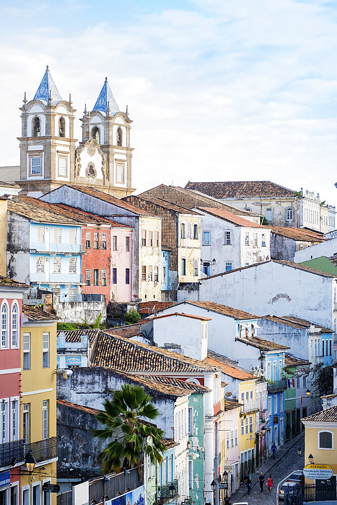 View of the historical centre of Salvador, UNESCO World Heritage Site, Bahia, Brazil, South America