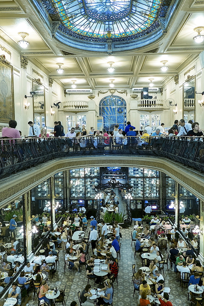 Confeiteria Colombo, historic and traditional Portuguese art nouveau cafe in the city centre, Rio de Janeiro, Brazil, South America