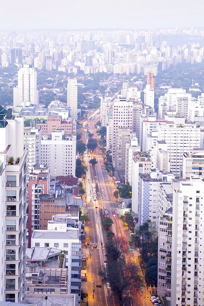 The Sao Paulo skyline from Jardins, Sao Paulo, Brazil, South America