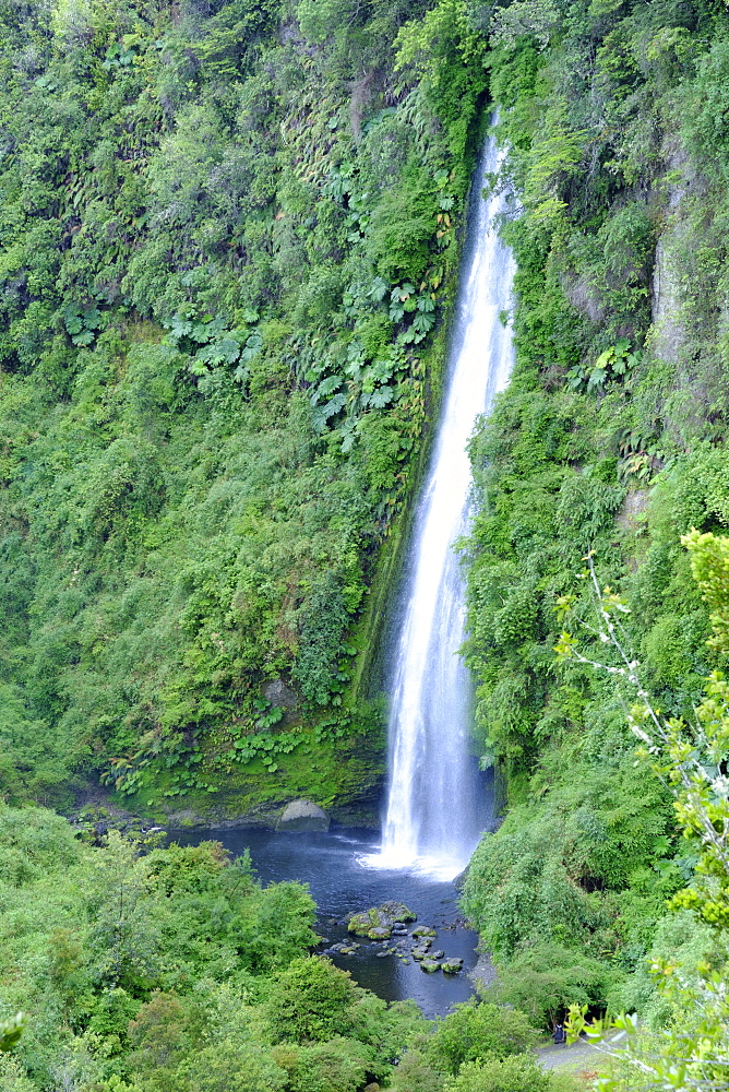 A waterfall on Chiloe Island, Northern Patagonia, Chile, South America