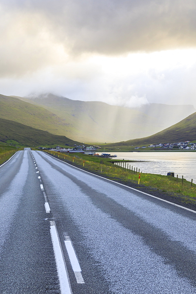 Road to Hvalvik, Streymoy Island, Faroe Islands, Denmark, Europe