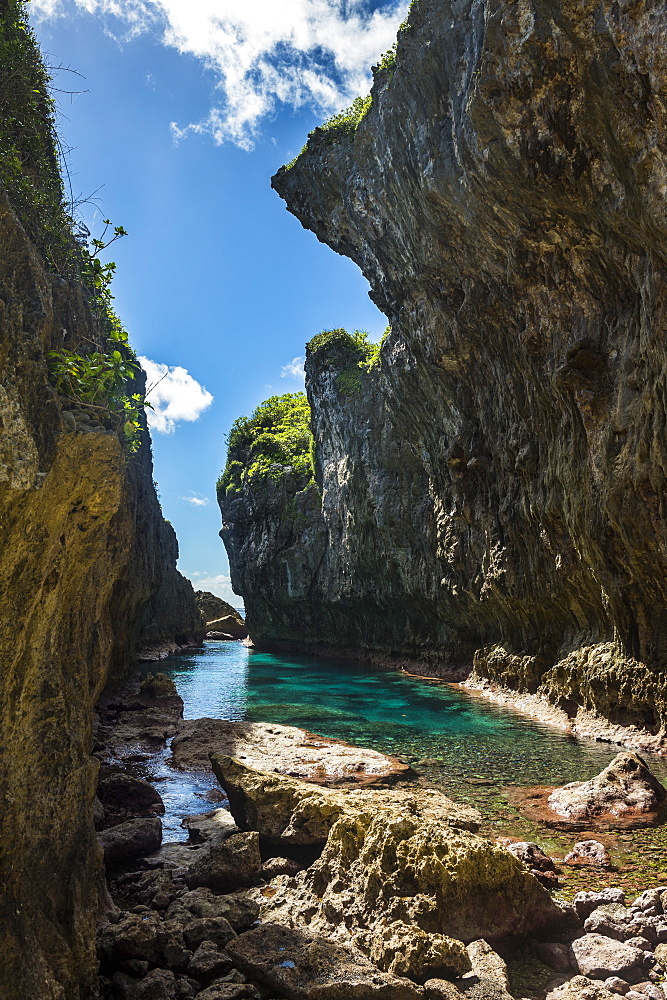 Crystall waters in the Matapa Chasm, Niue, South Pacific, Pacific