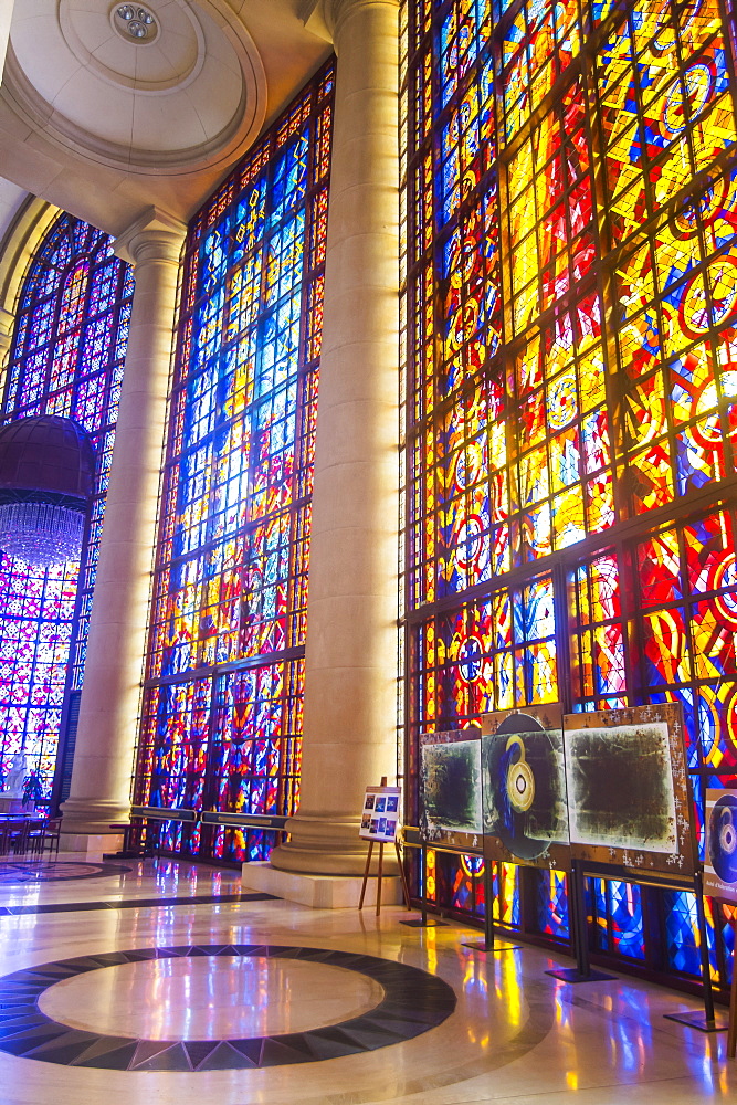 Interior of the Basilica of Our Lady of Peace, Yamassoukrou, Ivory Coast, West Africa, Africa