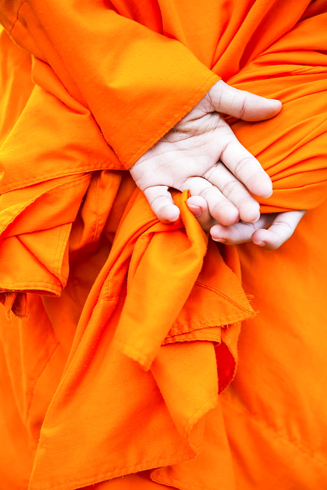 Monks hands, Siem Reap, Cambodia, Indochina, Southeast Asia, Asia