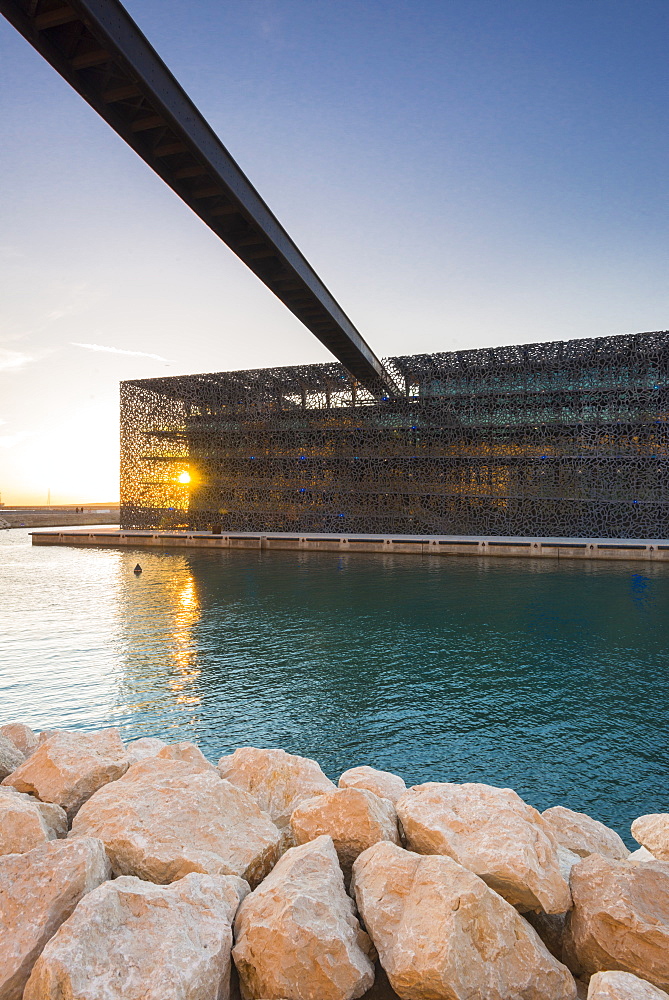 MUCEM and Fort Saint Jean, Marseille, Bouches du Rhone, Provence, Provence-Alpes-Cote d'Azur, France, Europe