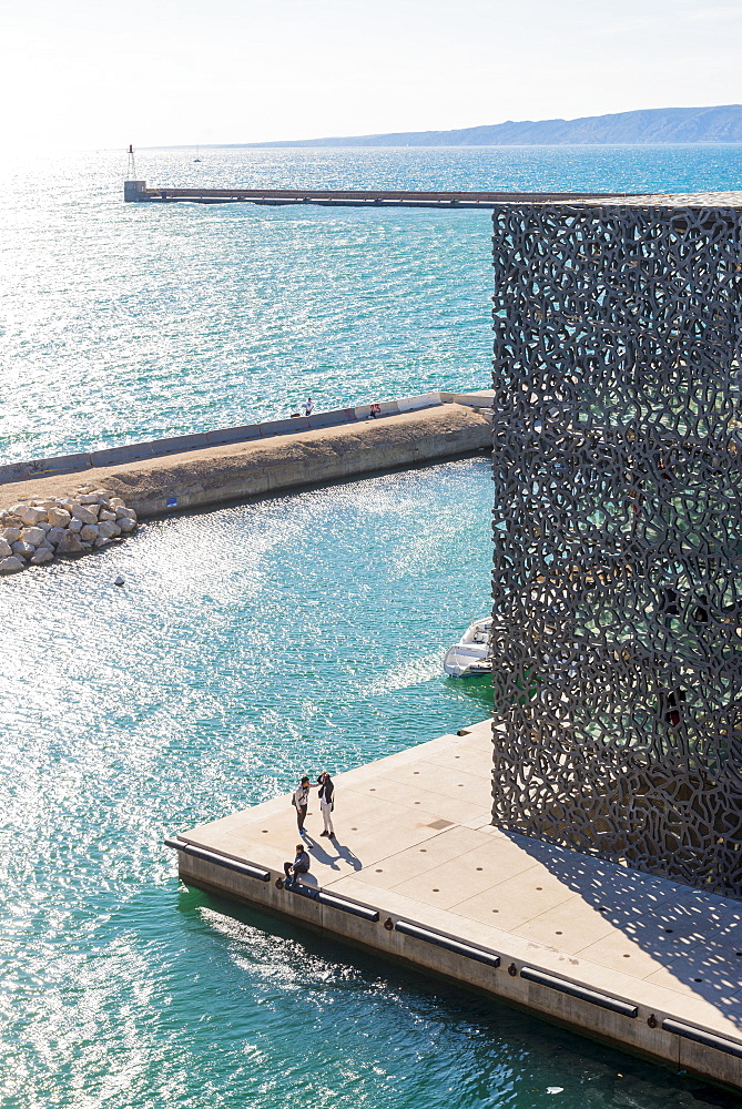 MUCEM and Fort Saint Jean, Marseille, Bouches du Rhone, Provence, Provence-Alpes-Cote d'Azur, France, Europe