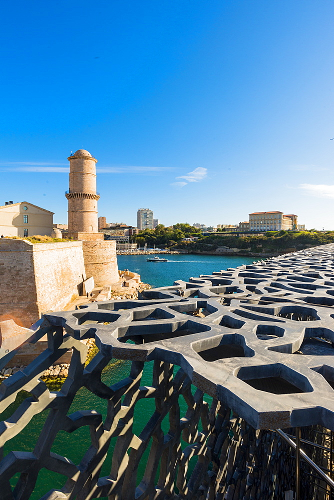 MUCEM and Fort Saint Jean, Marseille, Bouches du Rhone, Provence, Provence-Alpes-Cote d'Azur, France, Europe