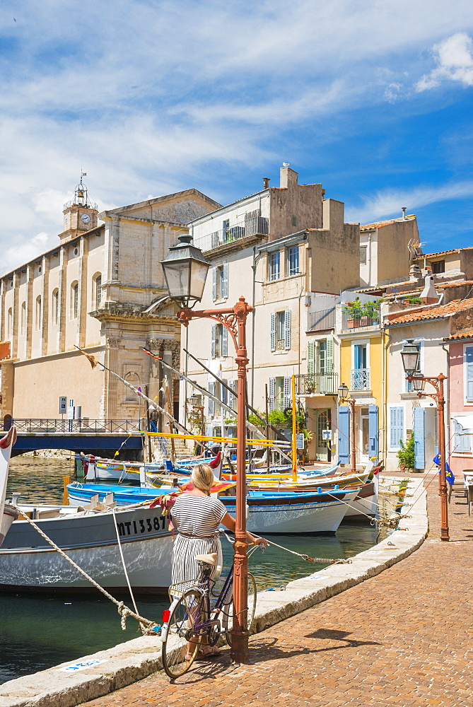 Boats in Martigues port, Bouches-du-Rhone, Provence, Provence-Alpes-Cote d'Azur, France, Europe