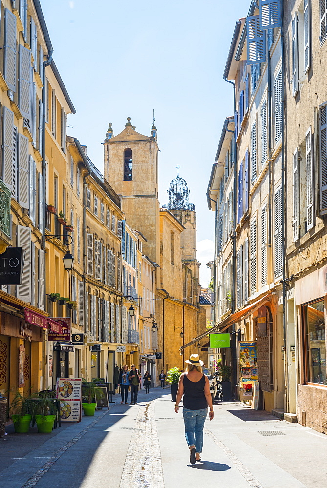 Streets of Aix en Provence, Bouches du Rhone, Provence, Provence-Alpes-Cote d'Azur, France, Europe