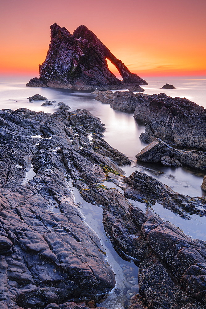 Bow Fiddle Rock, Moray Firth, Moray, Scotland, United Kingdom, Europe