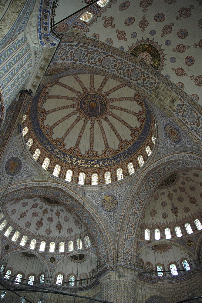 Turkey interior of the blue mosque, istanbul