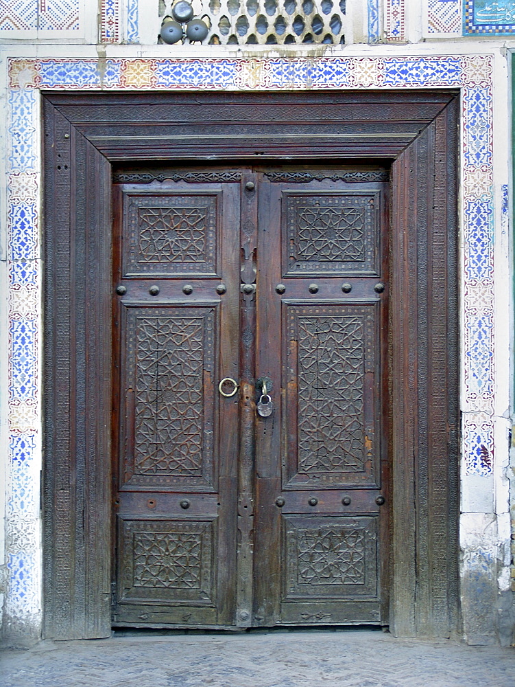 Uzbekistan door of the bolo hauz mosque, bukhara