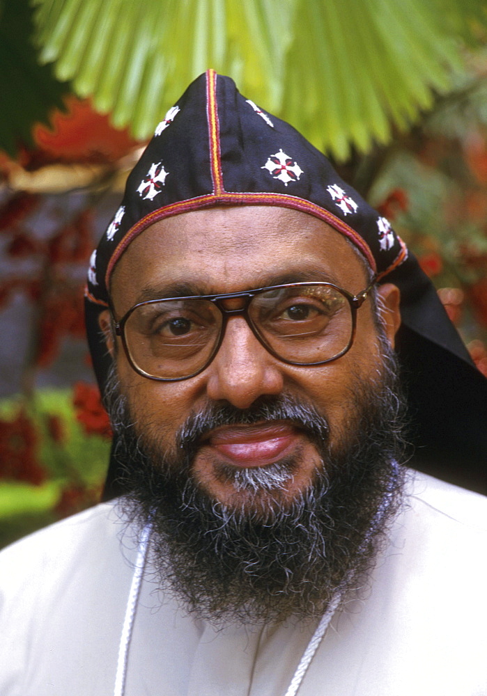 India - religion - christian bishop geevarghese athanasius, head of martomite syrian-protestant church, kottayam, kerala