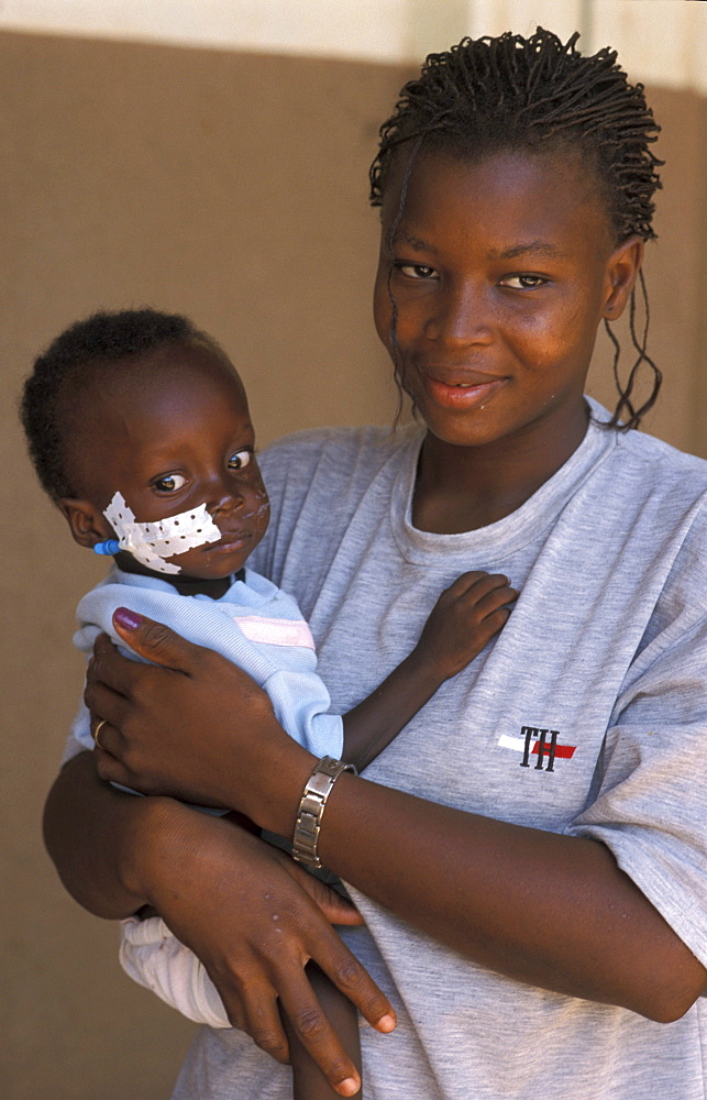 Burkina malnourished child attached nutrition center in ouagadougou