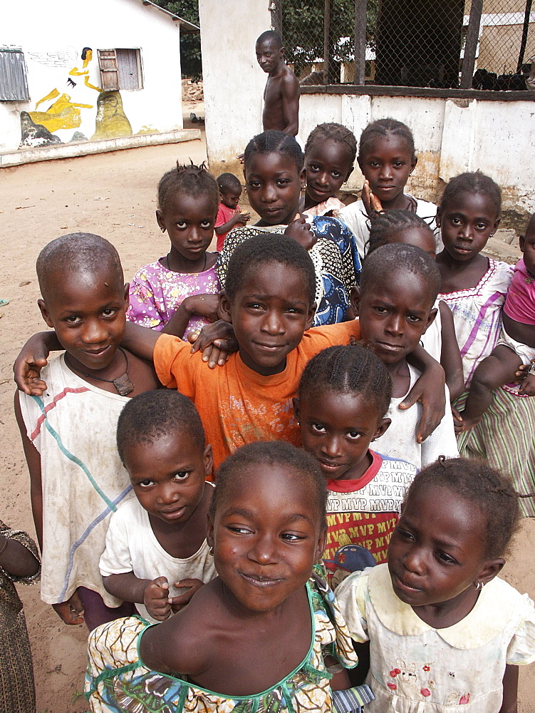 Gambia children of kabekel village, birkama