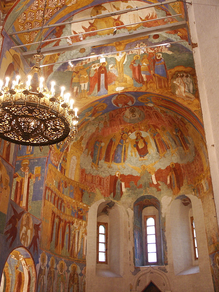 Russia and walls frescoes cathedral of the transfiguration of the saviour monastery of st. Euthymius suzdal