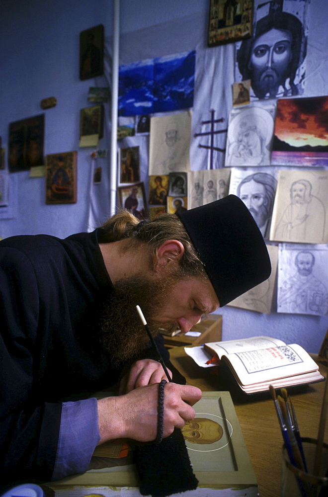 Religion painting at saint theodores monastery, ternopil, ukraine