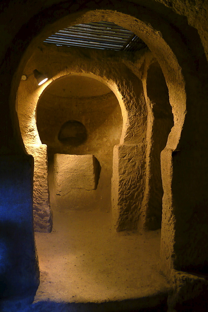 TURKEY Goreme Open Air Museum, Cappadocia. Exterior of Cave Churches. Tokali church