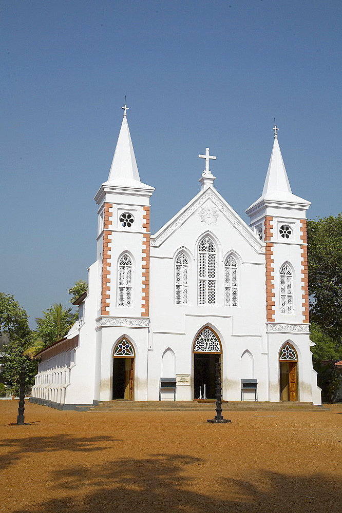 India. Niranam syrian orthodox church, one of eight founded by st. Thomas after 52 ad, kerala. The new gothic church, early 20th century. In the footsteps of saint thomas: visiting the eight churches founded by the apostle in kerala after he arrived in 52 ad