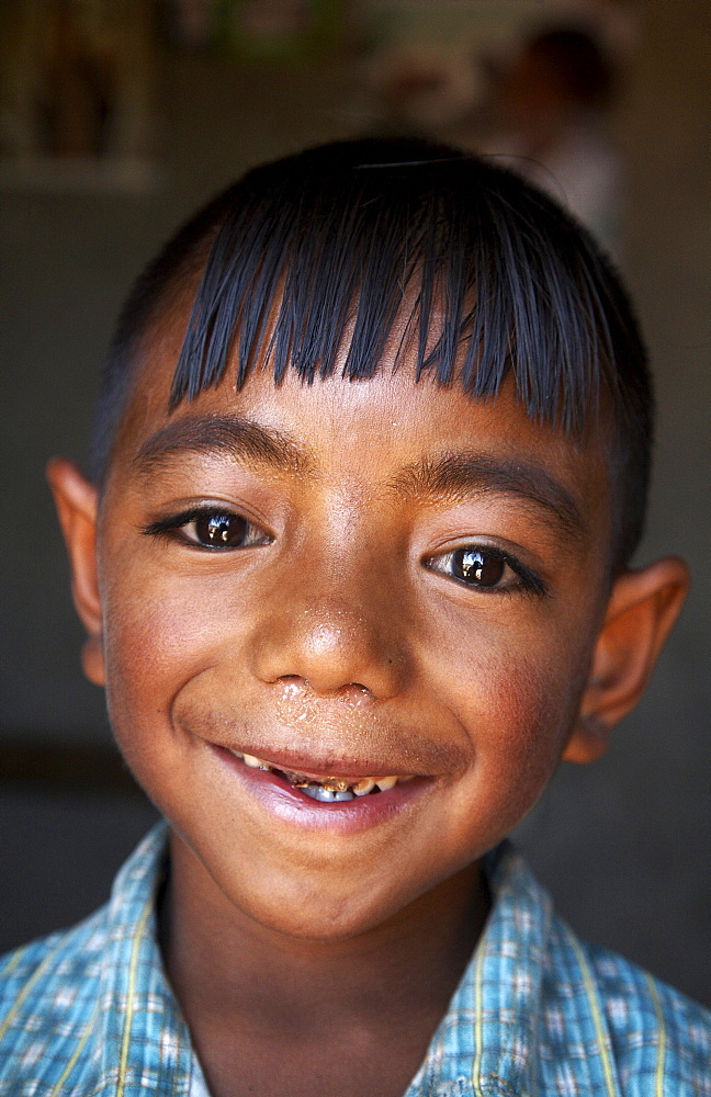 East timor. Boy of fatumerita, aileu district