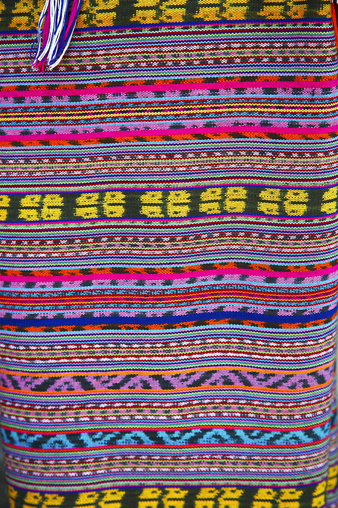 East timor. Detail of traditional ikat weave, oecussi-ambeno