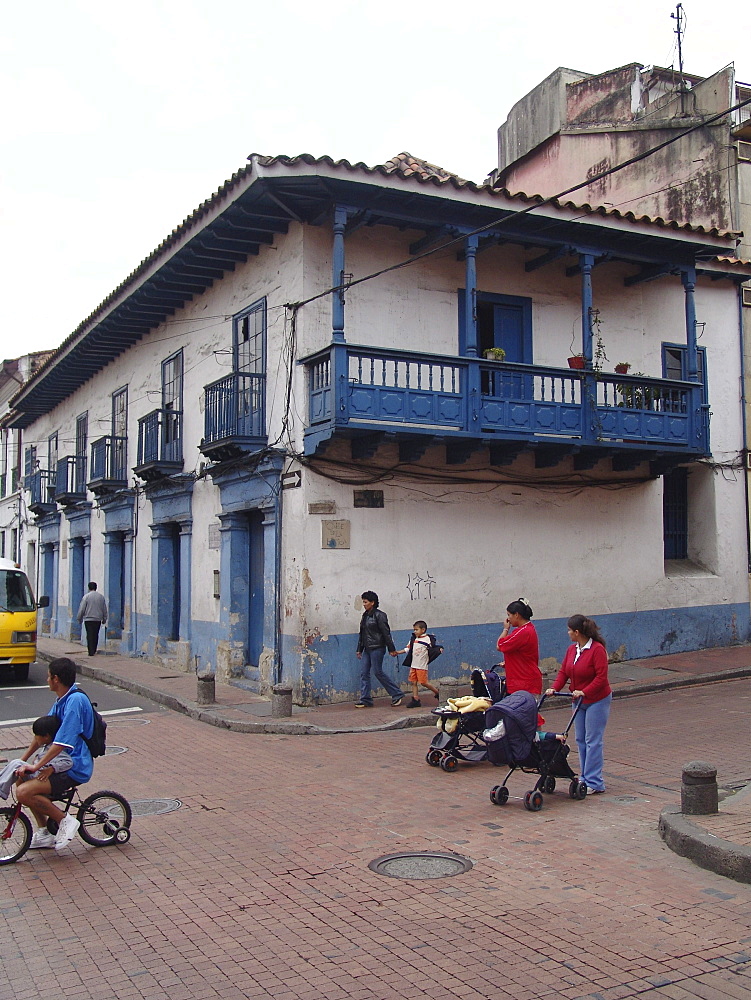 Colombia colonial architecture of la candelaria, bogota