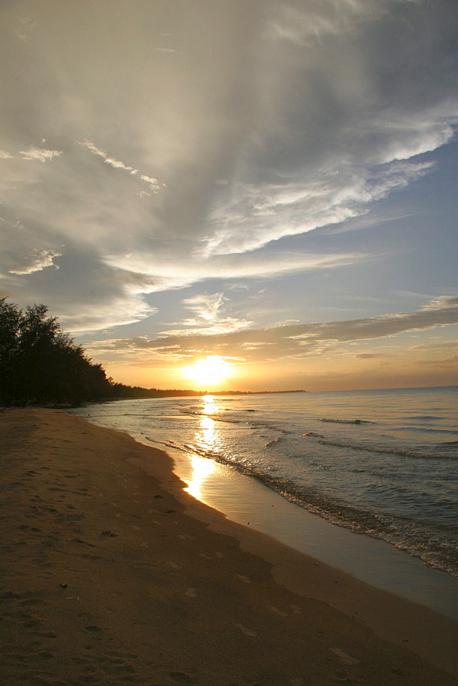 Thailand sunset at songkla