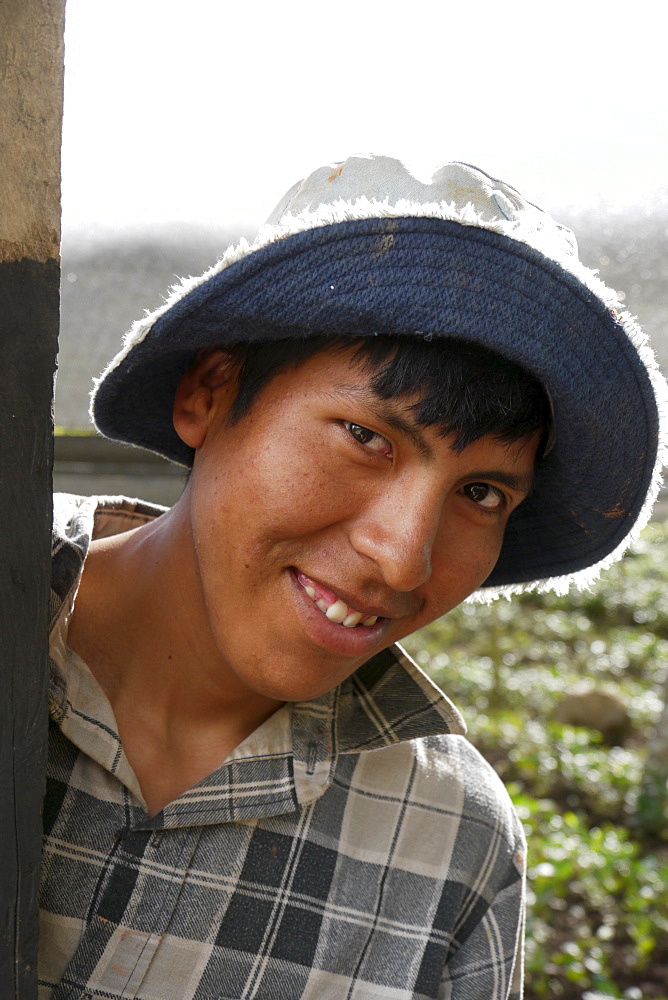 BOLIVIA Young man of Chizchipani, Caranavi