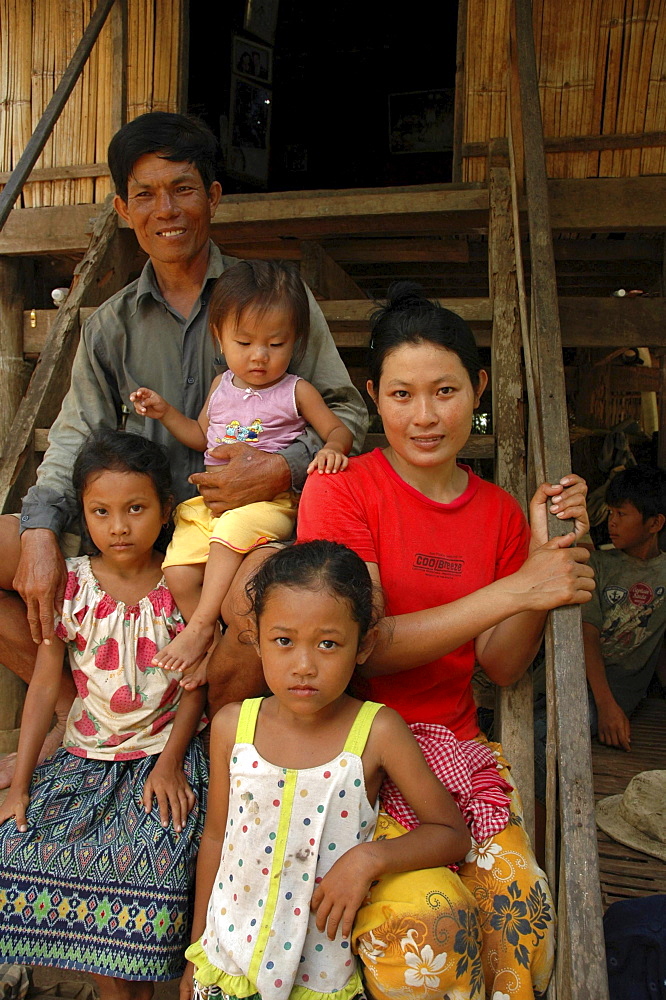 Cambodia family of trac village, kampong cham