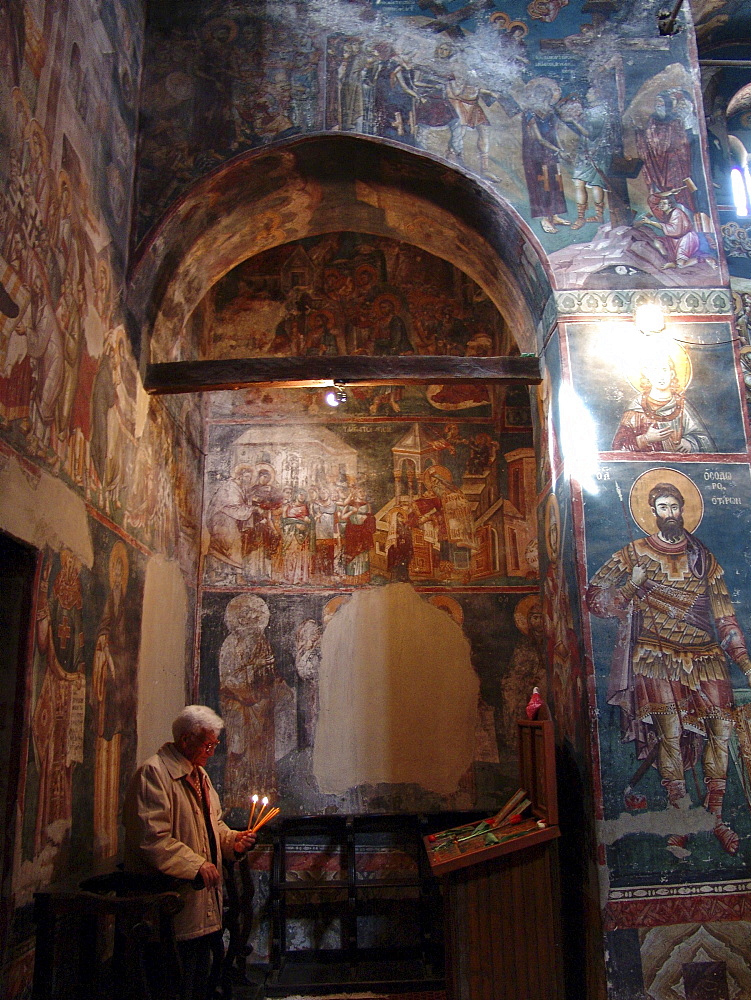 Macedonia (the former yugoslav republic of macedonia, fyrm) interior of saint clement church, ohrid