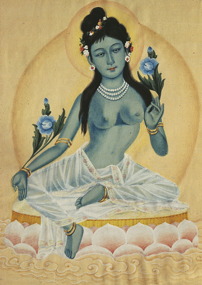 Dakini painting. Without a consort, a partner of skillful means, there is no that experience mysteries of tantra. -padmasambhava to yeshe tsogya