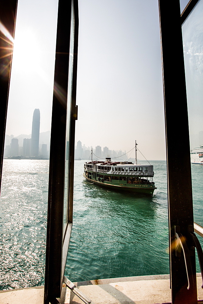 Star Ferry with Hong Kong in the background, Hong Kong, China, Asia