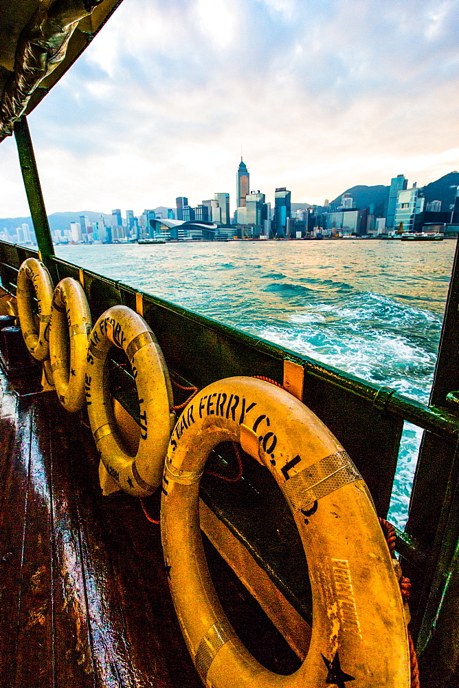 Hong Kong skyline with Star Ferry, Hong Kong, China, Asia